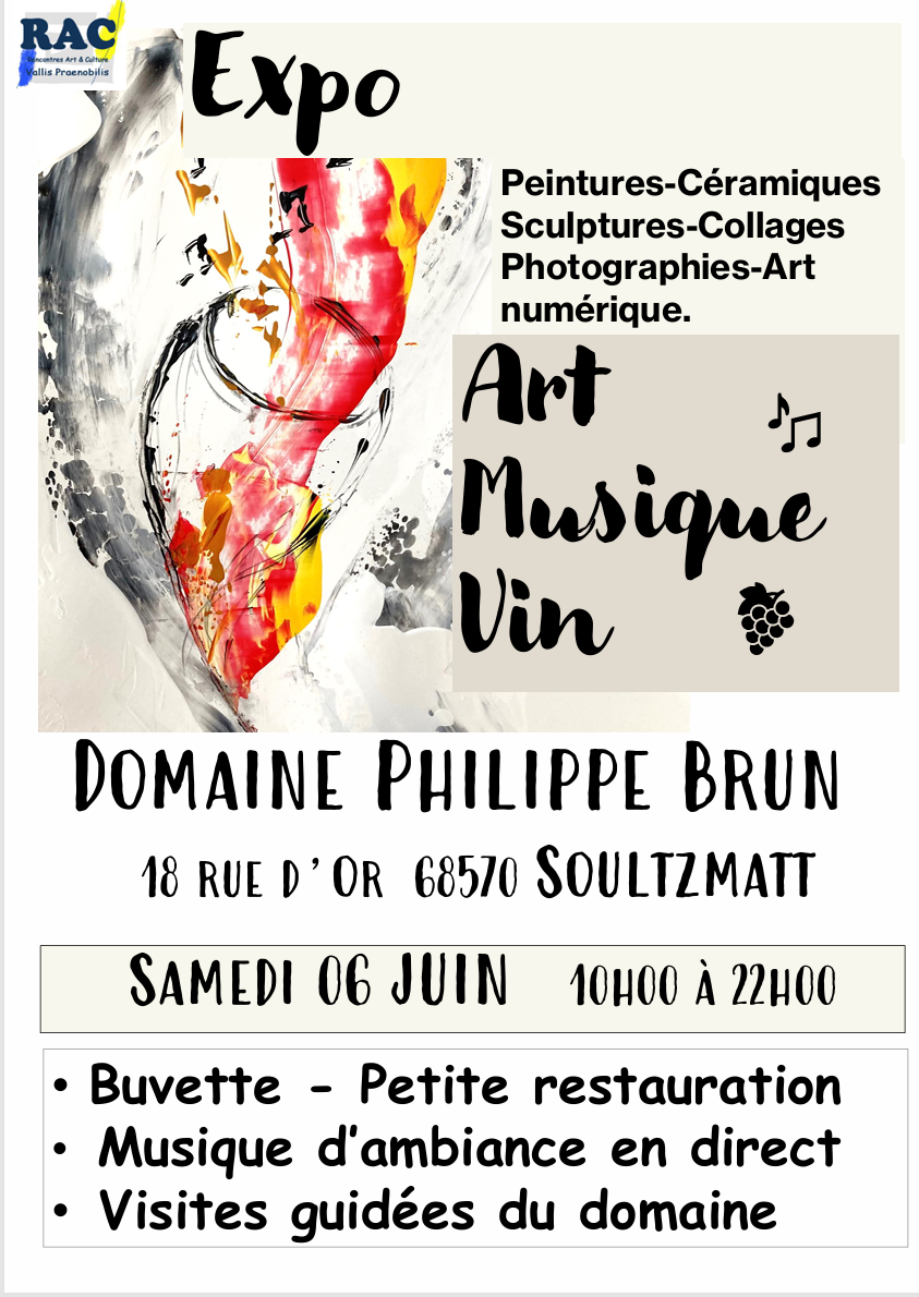 Exposition le 06/06/2026 à la cave Brun à Soultzmatt